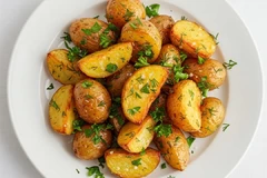 Жареная картошка с золотистой корочкой