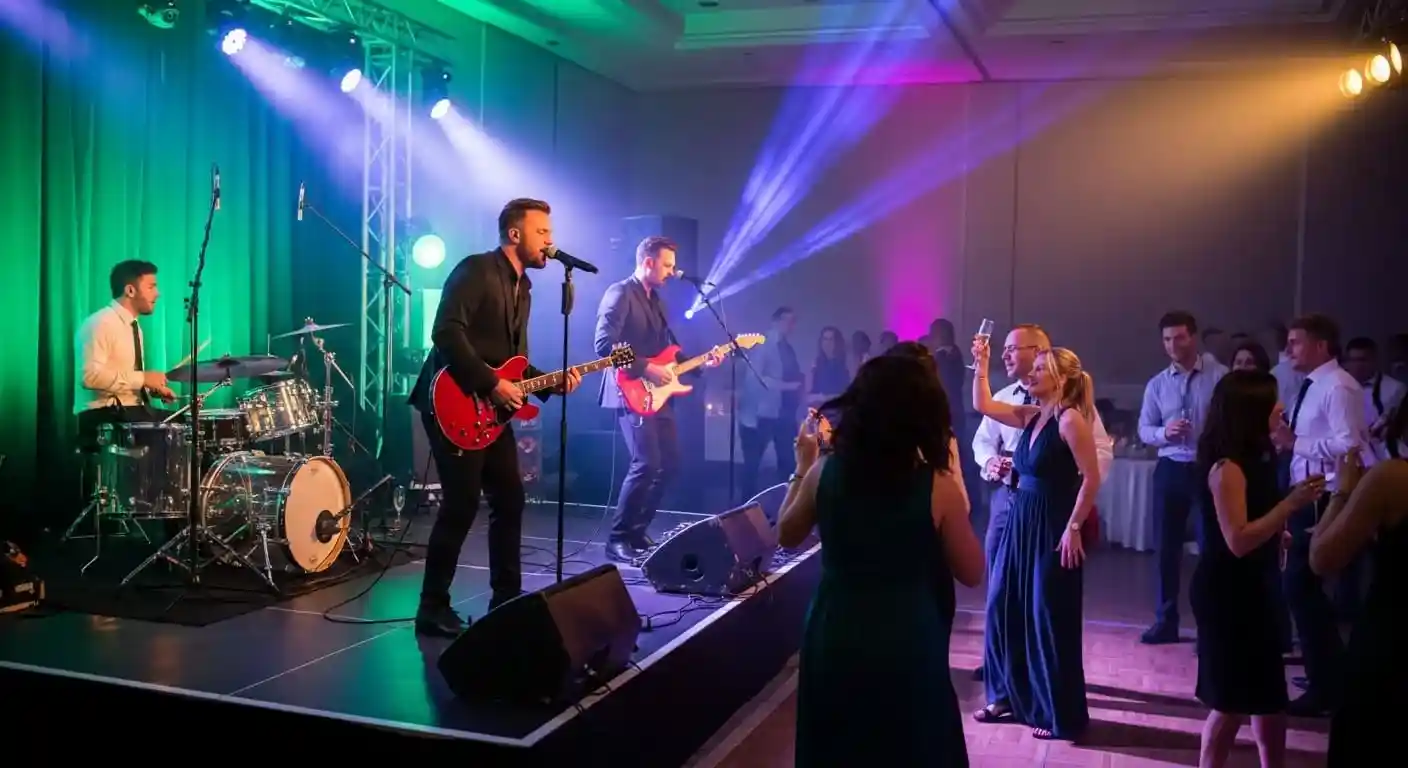 Выступление музыкальной группы на корпоративе