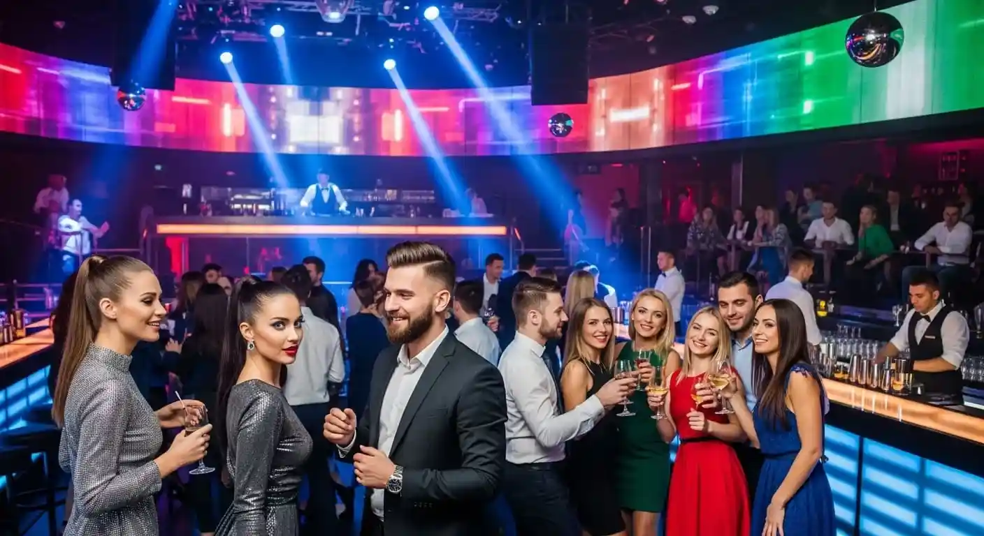 Веселая атмосфера сборного новогоднего корпоратива