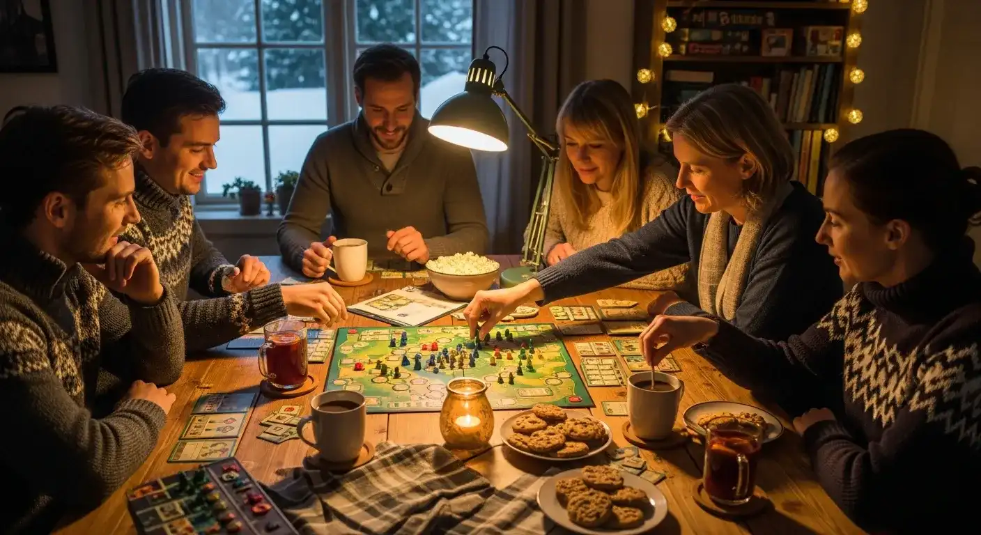 Вечер настольных игр как идея зимнего дня рождения