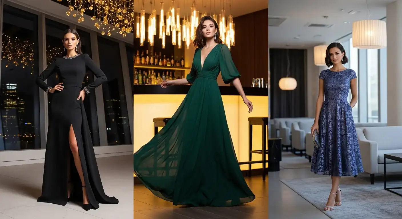 Платья для новогоднего корпоратива 2026 &mdash; элегантные и праздничные образы