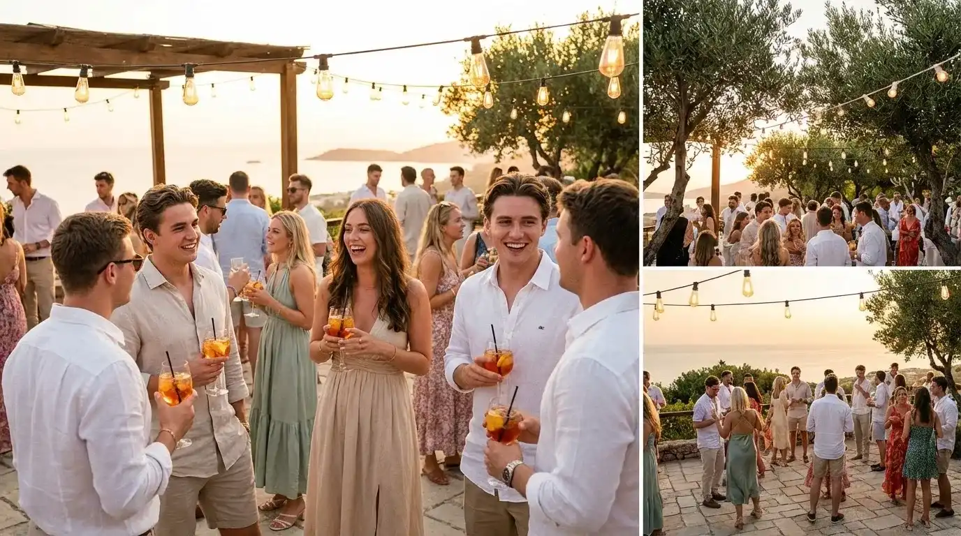 Неформальная атмосфера и свободное общение на молодежной свадьбе.