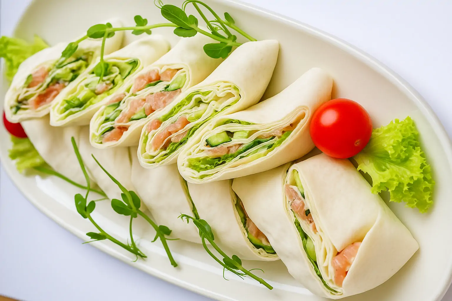 Роллы с лососем