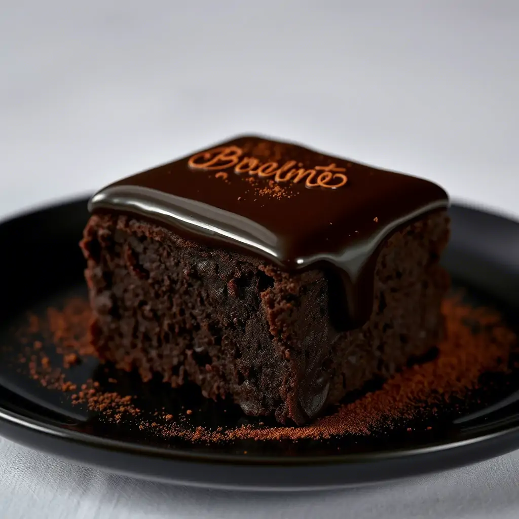 Брауни с шоколадным топпингом