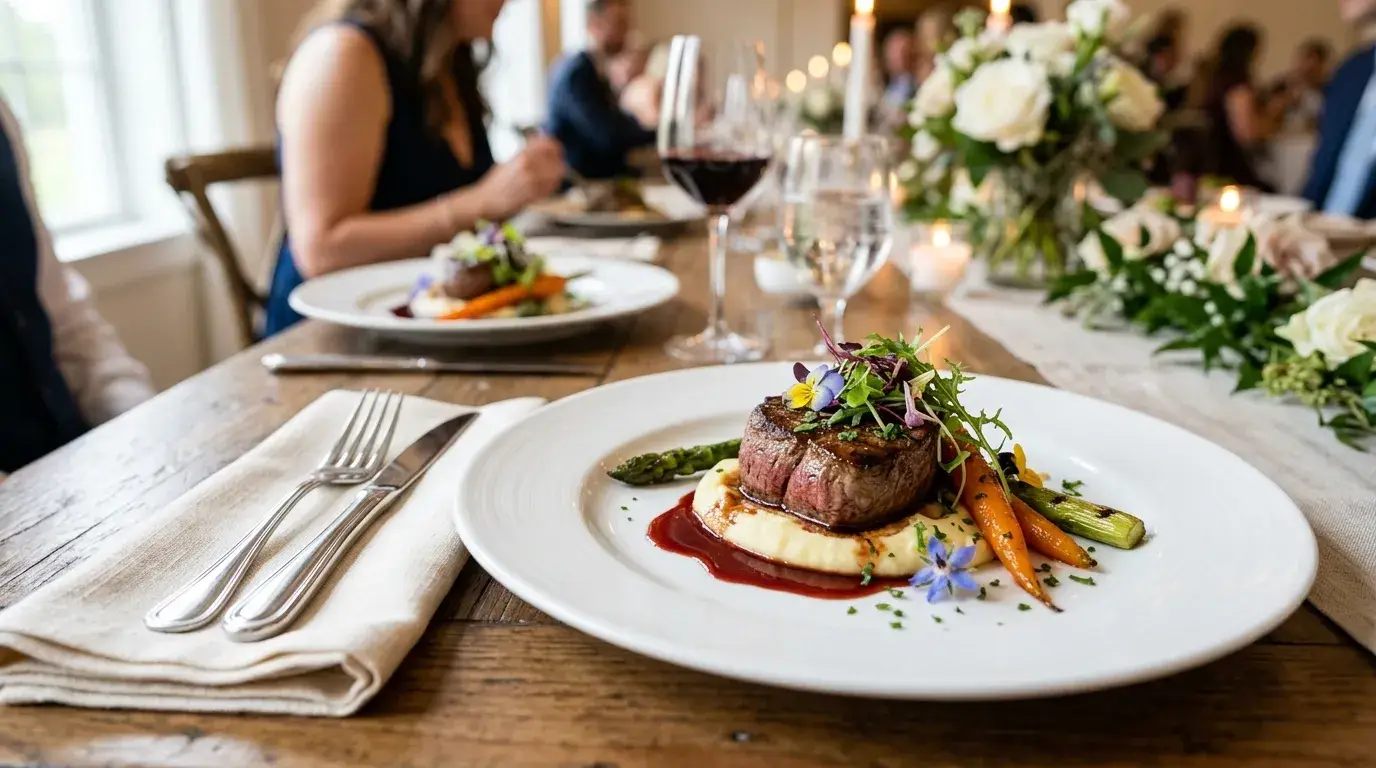 Изысканное блюдо свадебного банкета &mdash; дегустация меню