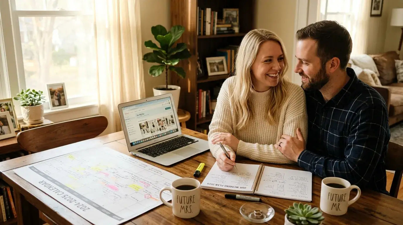 Пара планирует свадьбу с календарём &mdash; когда начинать поиск зала